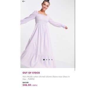 ASOS long lilac cottage core dress. core. Looks very princess like.used once.